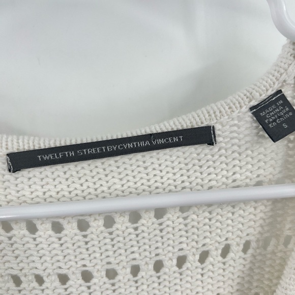 Twelve Street by Cynthia Vincent crotchet sweater size S - Picture 5 of 8